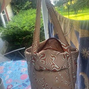 BAGGU Puffy Mini Tote Trippy Swirl Pool